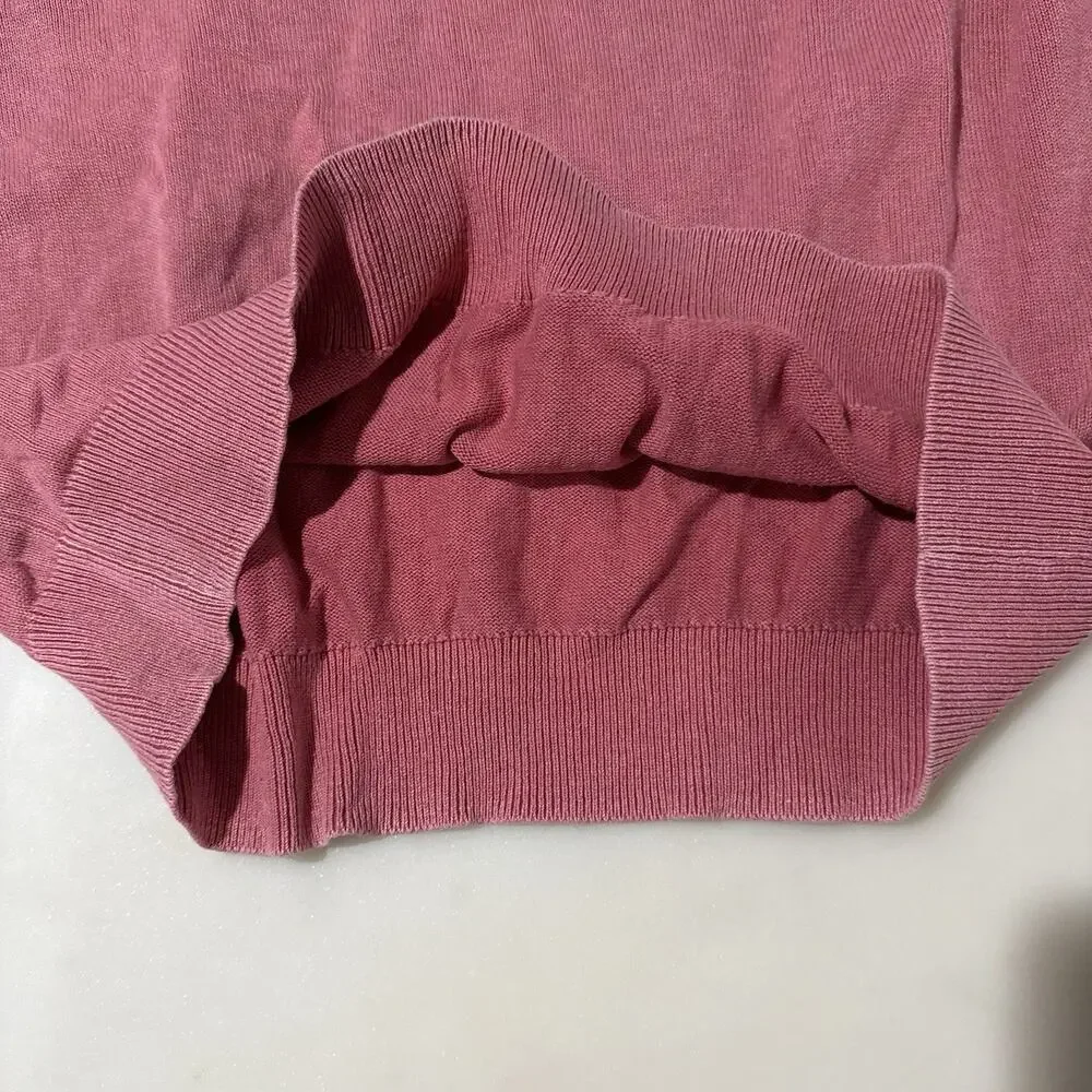 Vineyard Vines Shep & Ian Men L Cashmere Blend Coral Pink Sweater Coastal Casual